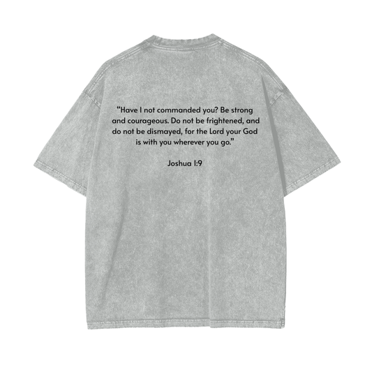 Oversize Snow Washed T-Shirt | Joshua 1:9