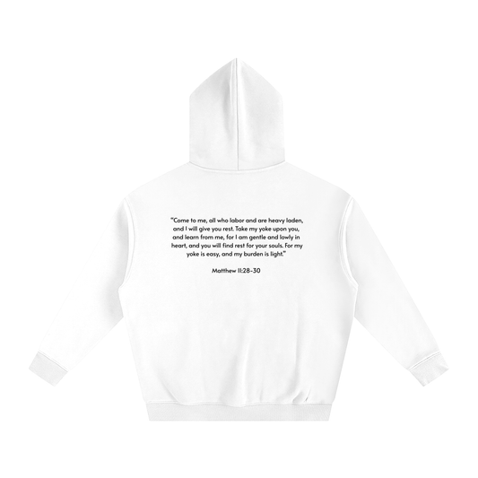 Oversize Fleeced Hoodie | Matthew 11:28-30