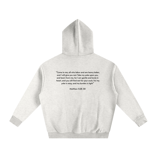 Oversize Fleeced Hoodie | Matthew 11:28-30