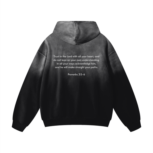 Oversized Sunfade Hoodie | Proverbs 3:5-6