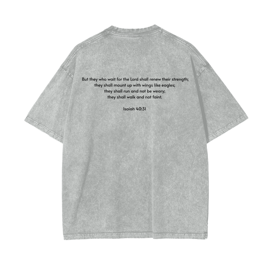 Oversize Snow Washed T-Shirt | Isaiah 40:31