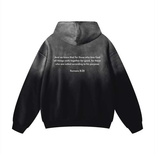 Oversized Sunfade Hoodie | Romans 8:28
