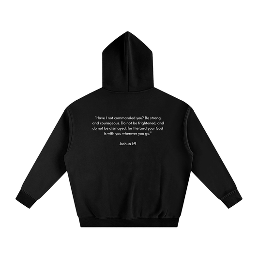 Oversize Fleeced Hoodie | Joshua 1:9