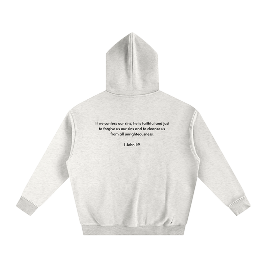 Oversize Fleeced Hoodie | 1 John 1:9