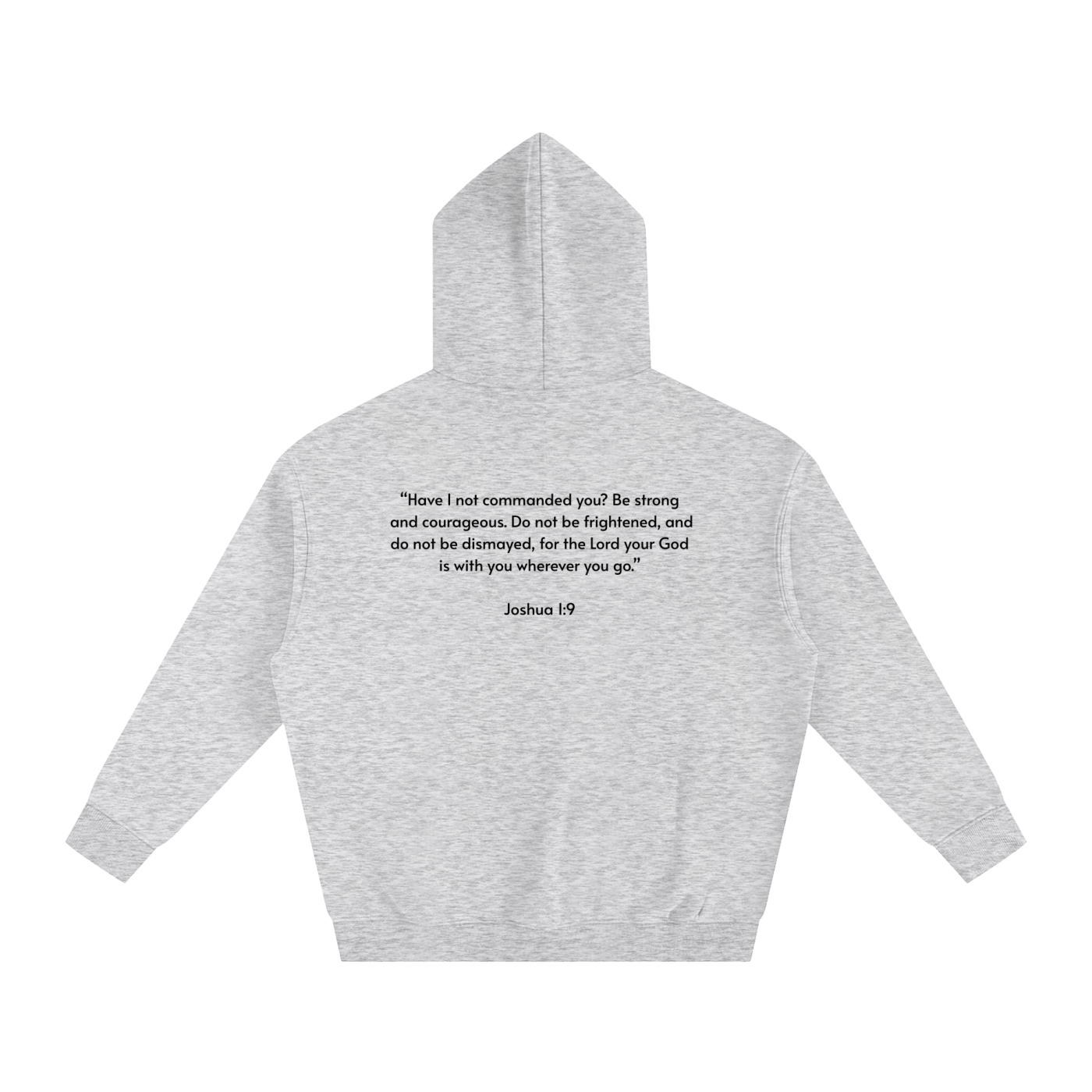 Oversize Fleeced Hoodie | Joshua 1:9