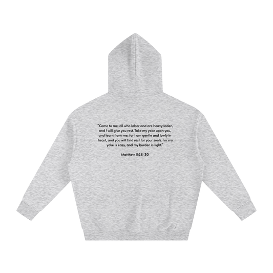 Oversize Fleeced Hoodie | Matthew 11:28-30