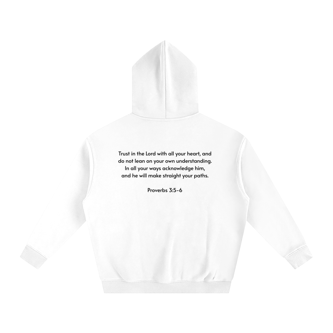 Oversize Fleeced Hoodie | Proverbs 3:5-6